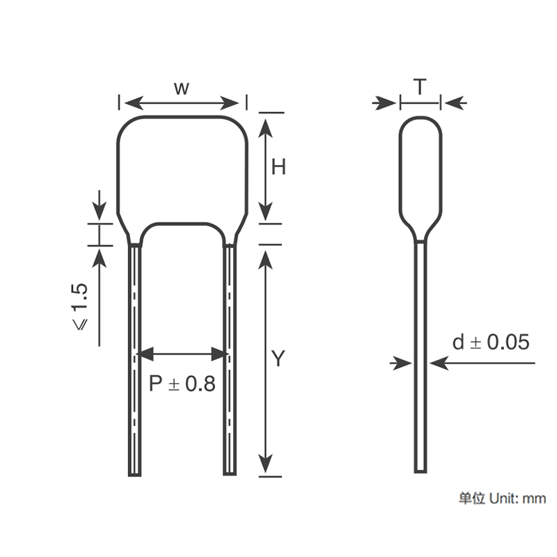 CL21 series Metallized Polyester Film Capacitor