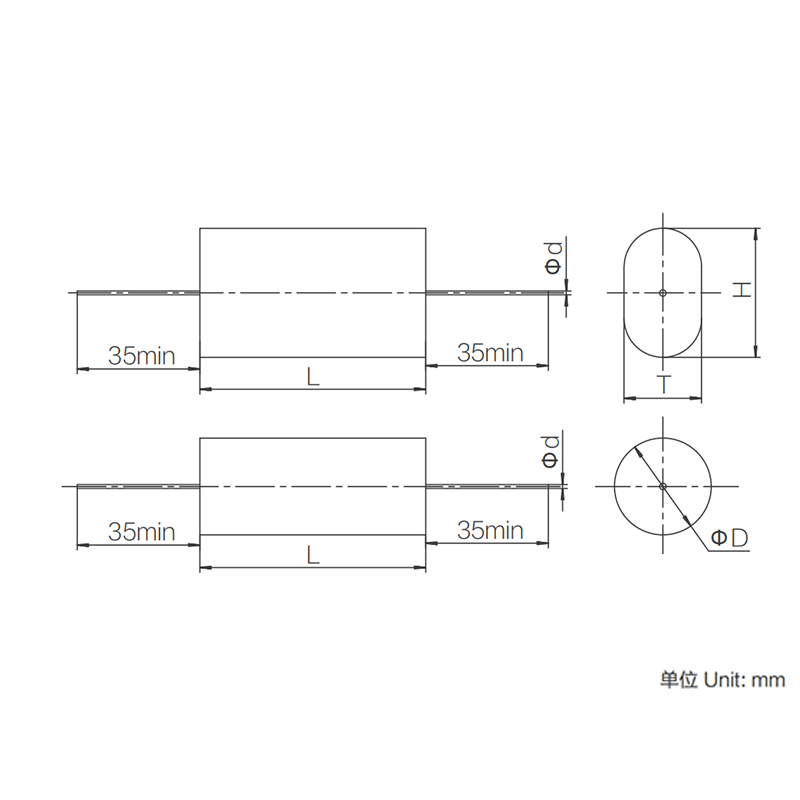 CBB20 series Metallized Polypropylene Film Capacitor (Axial-Type)