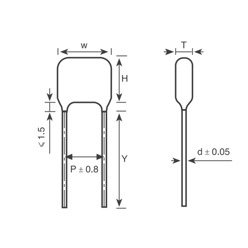 CBB28 series High-Voltage Metallized Polypropylene Film/Foil Capacitor (Sub-Miniature)