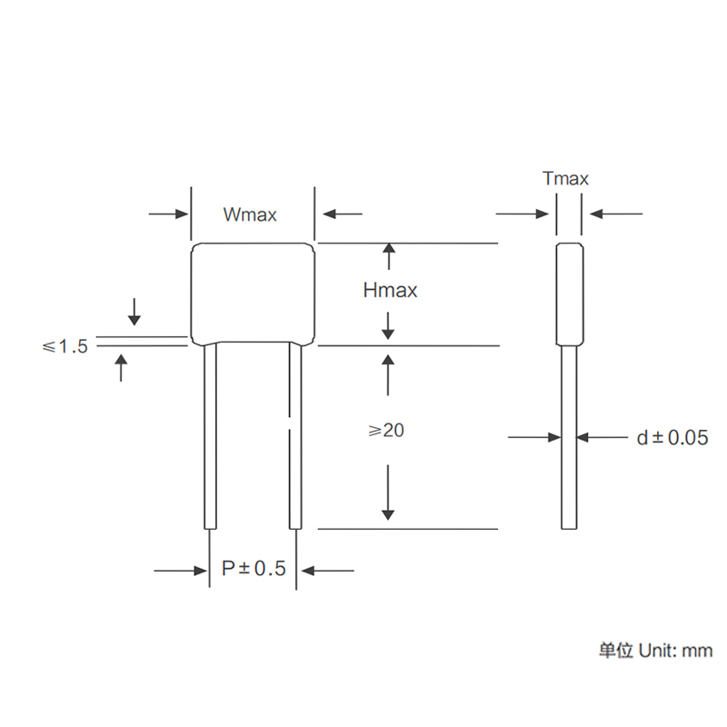 CL21X series Metallized Polyester Film Capacitor (Sub-Miniature)