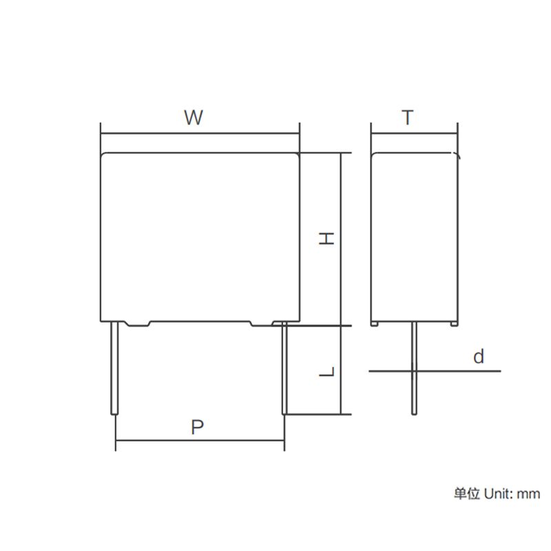 MKT21 series Metallized Polyester Film Capacitor (Box-Type)