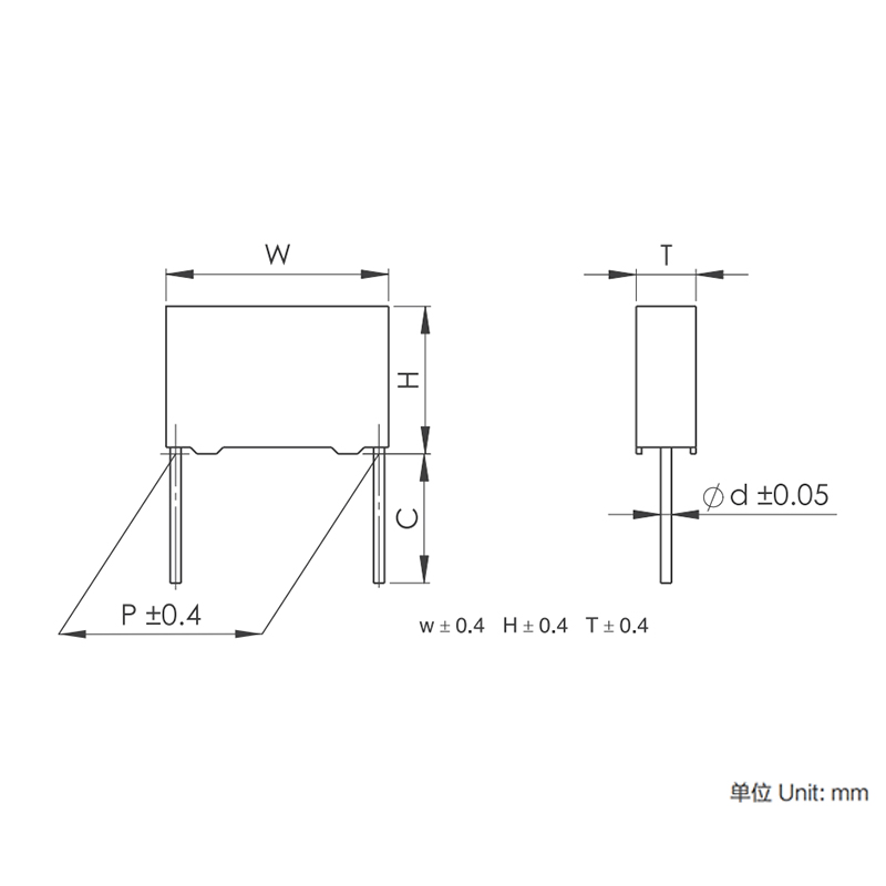 MMKP82 series Double-Sided Metallized Polypropylene Film Capacitor (Box-Type)