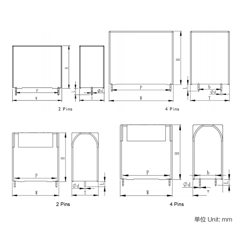 WSC series Snubber Capacitor for IGBT for PCB