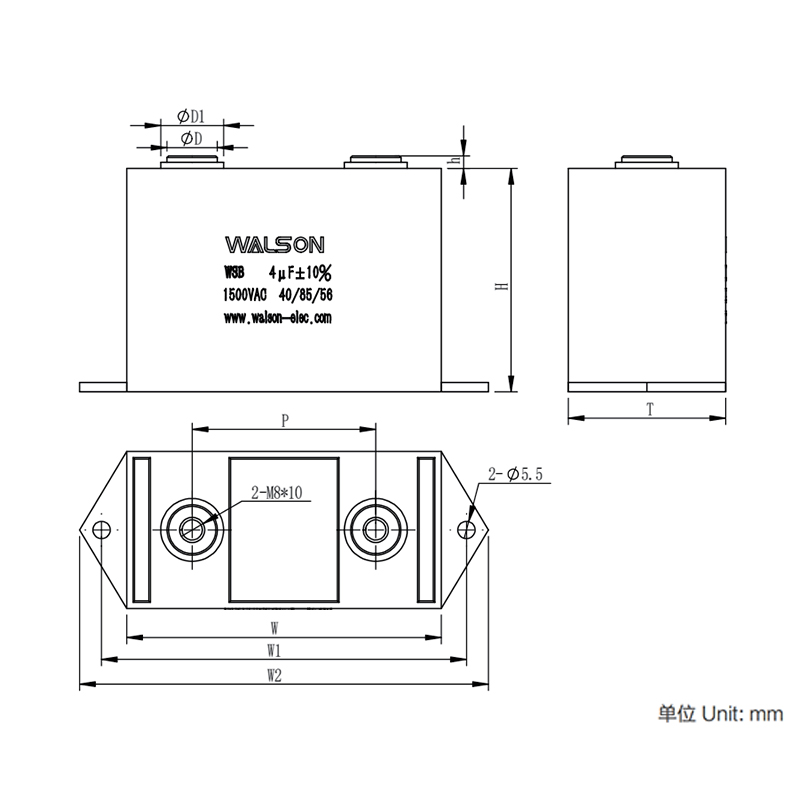 WSB series Snubber/Resonat Capacitor (Boxed)